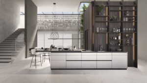 LEICHT Contino Inselküche Aluminium
