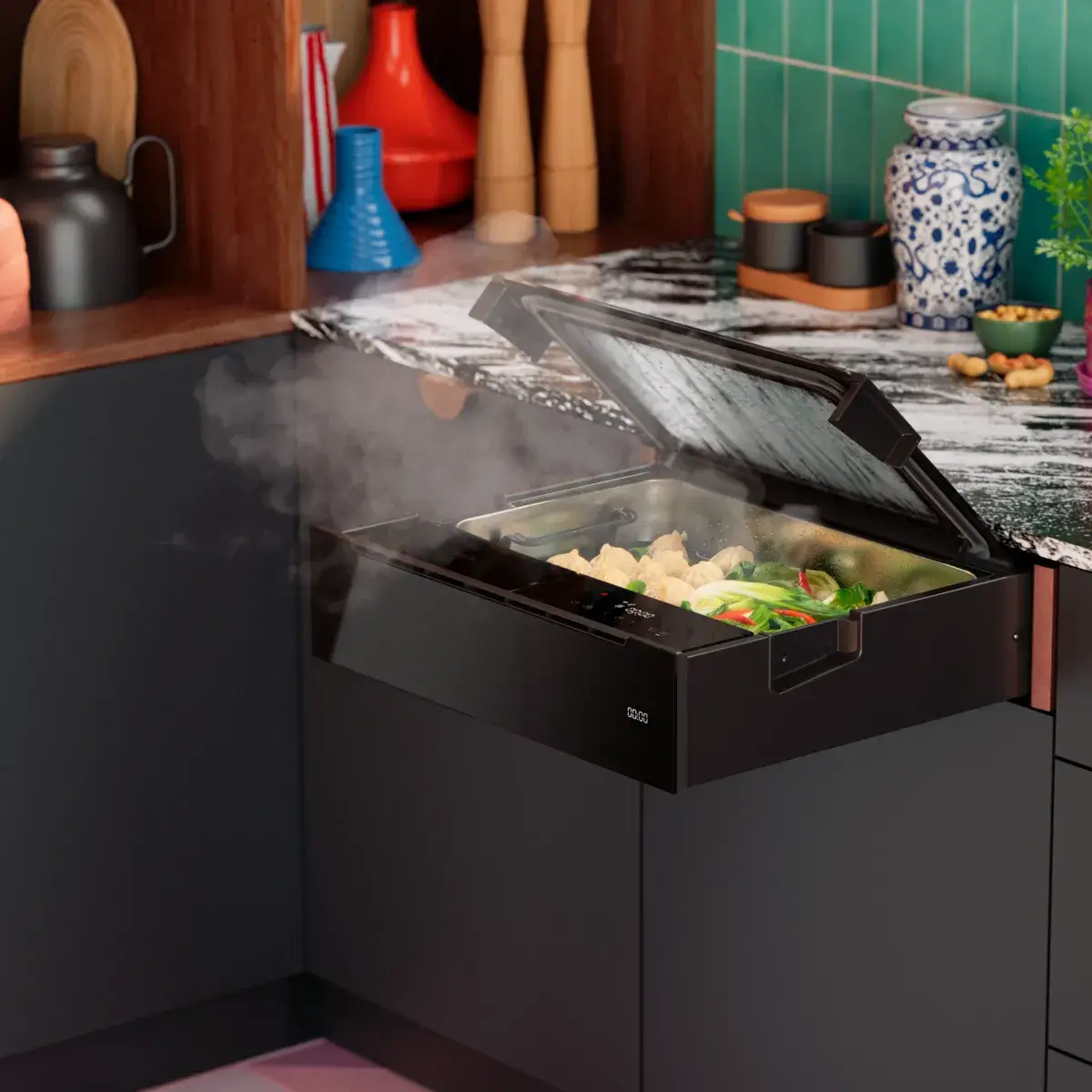 Neff-Dampfschublade-modern-schwarz