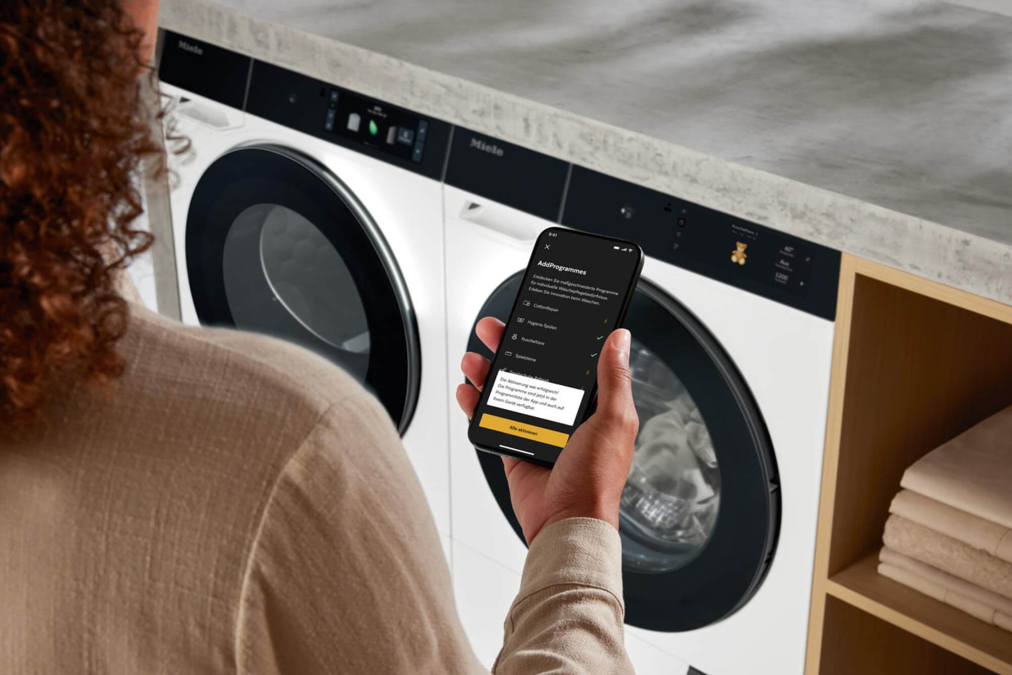 Siemens smarte Steuerung Waschmaschine mit App