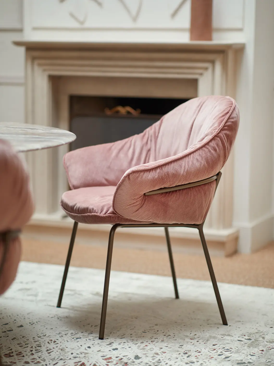 Freifrau Marie Stuhl Polster samt Pink