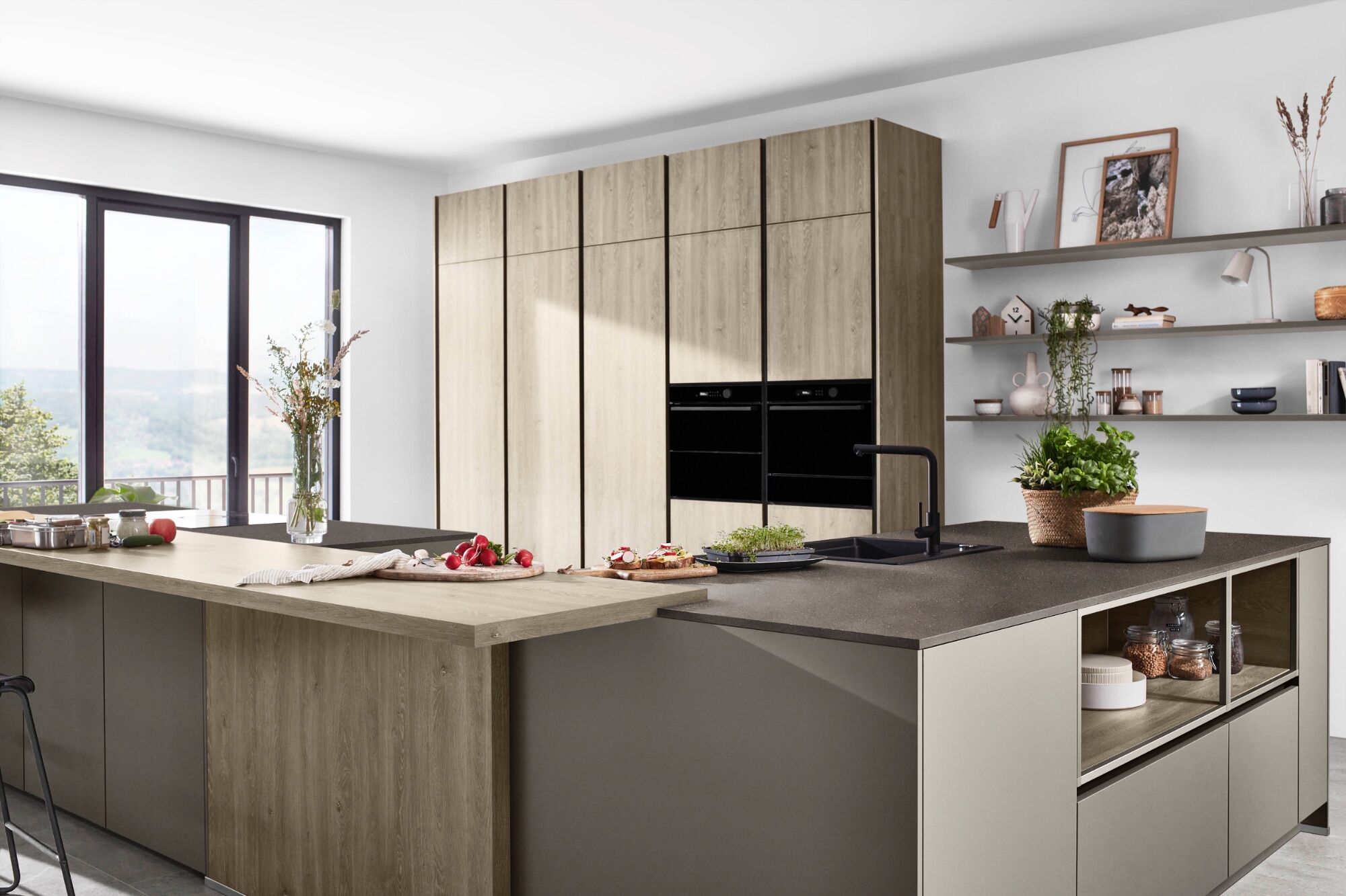 Nobilia Riva Kueche Grau Holz