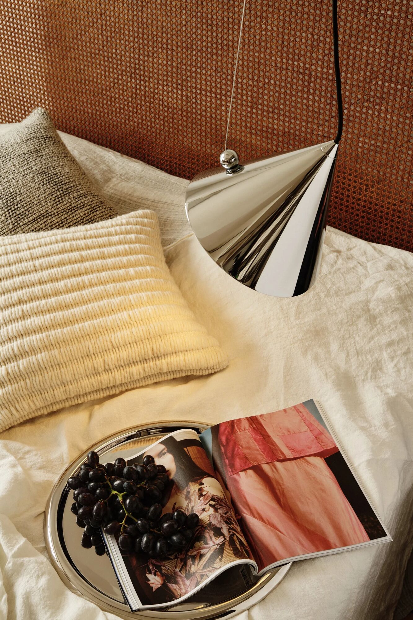 tom dixon-pose-pendelleuchte-silber